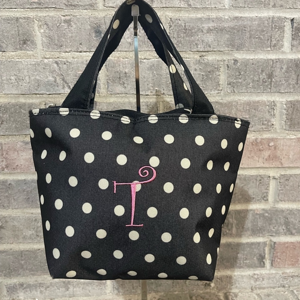 Polka Dot Tote Bag - Black and White